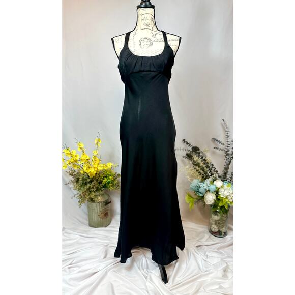 Free People Night Owl Tie Back Slip Dress Black S - Picture 3 of 15